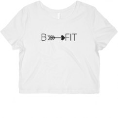 Ladies Slim Fit Crop Top Tee