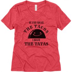 Ladies Relaxed Fit Super Soft Triblend V-Neck Tee