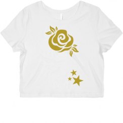 Ladies Slim Fit Crop Top Tee