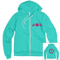 Hot pink music notes hoodie