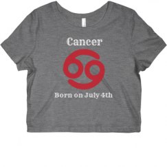 Ladies Slim Fit Crop Top Tee