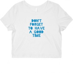 Ladies Slim Fit Crop Top Tee