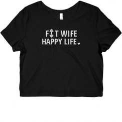 Ladies Slim Fit Crop Top Tee