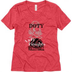 Ladies Relaxed Fit Super Soft Triblend V-Neck Tee