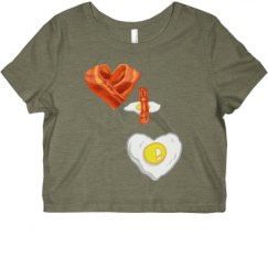 Ladies Slim Fit Crop Top Tee