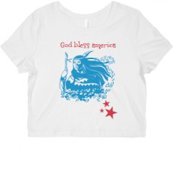 Ladies Slim Fit Crop Top Tee