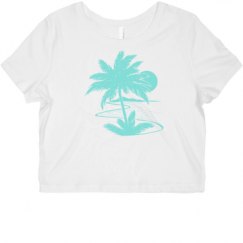 Ladies Slim Fit Crop Top Tee