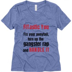 Ladies Relaxed Fit Super Soft Triblend V-Neck Tee