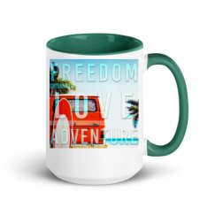 15oz Ceramic Mug with Color Inside