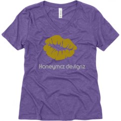 Ladies Relaxed Fit Super Soft Triblend V-Neck Tee