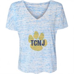Ladies Flowy Slouchy V-Neck Tee
