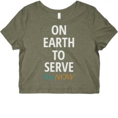 Ladies Slim Fit Crop Top Tee