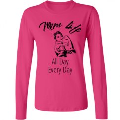 Ladies Relaxed Fit Basic Long Sleeve Tee