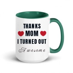 15oz Ceramic Mug with Color Inside