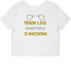 Ladies Slim Fit Crop Top Tee