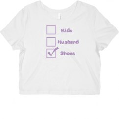 Ladies Slim Fit Crop Top Tee