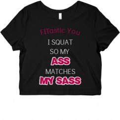 Ladies Slim Fit Crop Top Tee