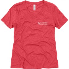 Ladies Relaxed Fit Super Soft Triblend V-Neck Tee