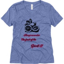 Ladies Relaxed Fit Super Soft Triblend V-Neck Tee