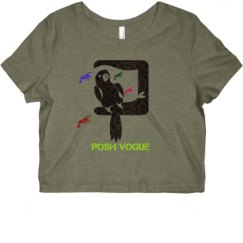 Ladies Slim Fit Crop Top Tee