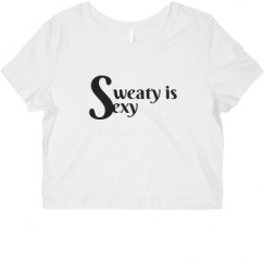 Ladies Slim Fit Crop Top Tee