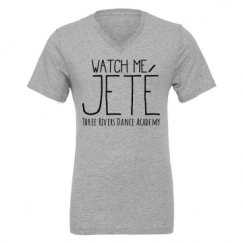 Unisex CVC Jersey V-Neck T-Shirt