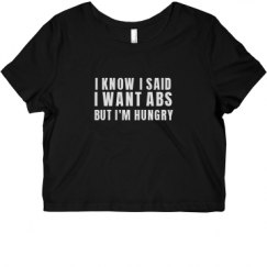 Ladies Slim Fit Crop Top Tee