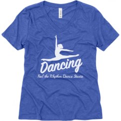 Ladies Relaxed Fit Super Soft Triblend V-Neck Tee