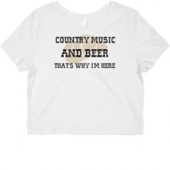 Ladies Slim Fit Crop Top Tee