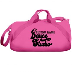 BLACK CURSIVE LOGO CUSTOM DANCE STUDIO BAG