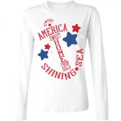 Ladies Relaxed Fit Basic Long Sleeve Tee