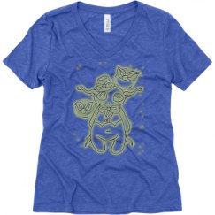 Ladies Relaxed Fit Super Soft Triblend V-Neck Tee