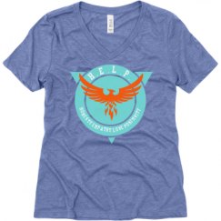 Ladies Relaxed Fit Super Soft Triblend V-Neck Tee