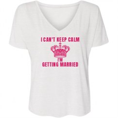 Ladies Flowy Slouchy V-Neck Tee