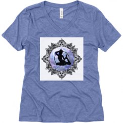 Ladies Relaxed Fit Super Soft Triblend V-Neck Tee