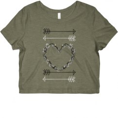 Ladies Slim Fit Crop Top Tee