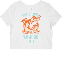 Ladies Slim Fit Crop Top Tee