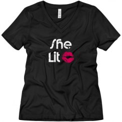 Ladies Relaxed Fit V-Neck Tee