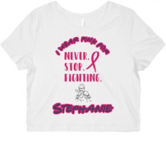 Ladies Slim Fit Crop Top Tee