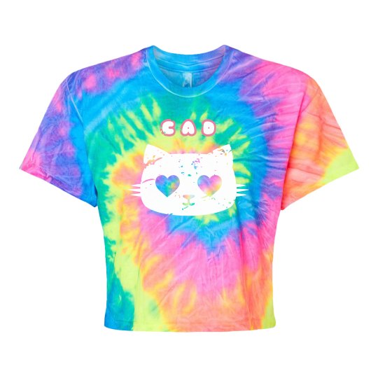 CAD CAT TIE-DYE WOMANS TOP