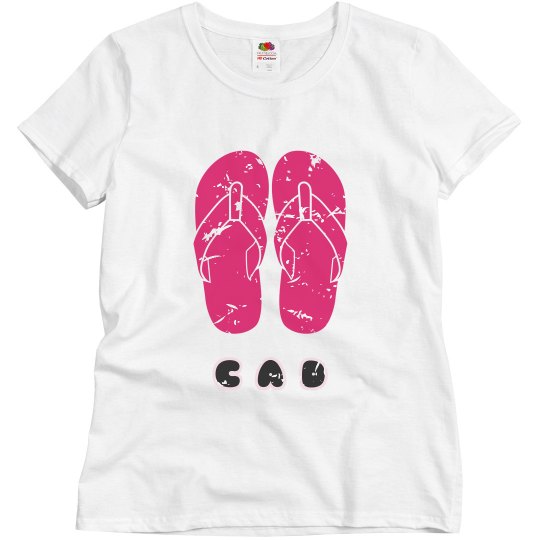 CAD RASBERRY FLIP FLOP TSHIRT