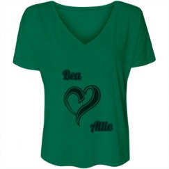 Ladies Flowy Slouchy V-Neck Tee