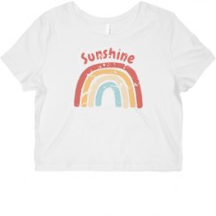 Ladies Slim Fit Crop Top Tee