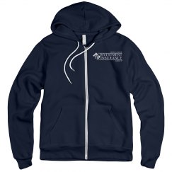Unisex Fleece Full Zip Midweight Hoodie Navy
