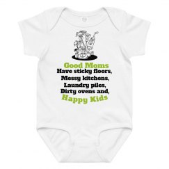 Good Mom Happy Onesie