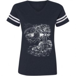 Ladies Relaxed Fit Vintage Sports Tee