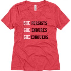 Ladies Relaxed Fit Super Soft Triblend V-Neck Tee