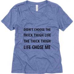 Ladies Relaxed Fit Super Soft Triblend V-Neck Tee