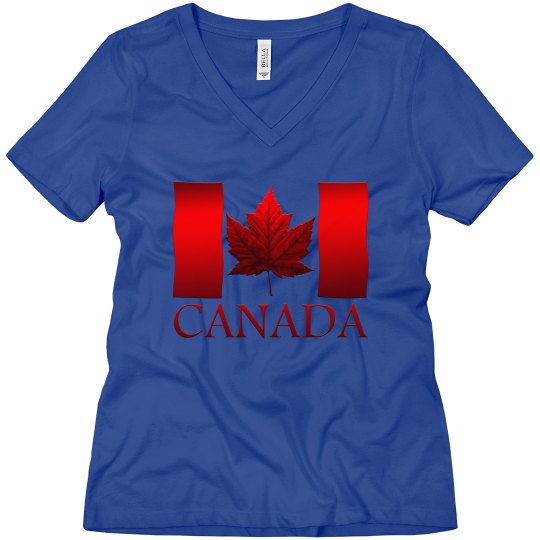 Canada Flag T-shirts Women's Canada Souvenir Shirts Canada Flag T-shirts Women's Canada Souvenir Shirts