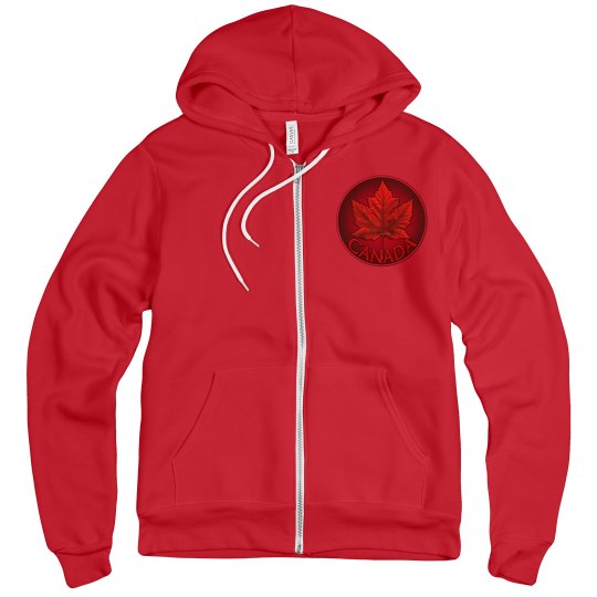 Canada Hoodie Jacket - Classic Red